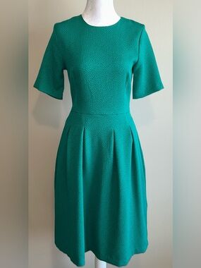 H&M Teal Fit-and-Flare Midi Dress